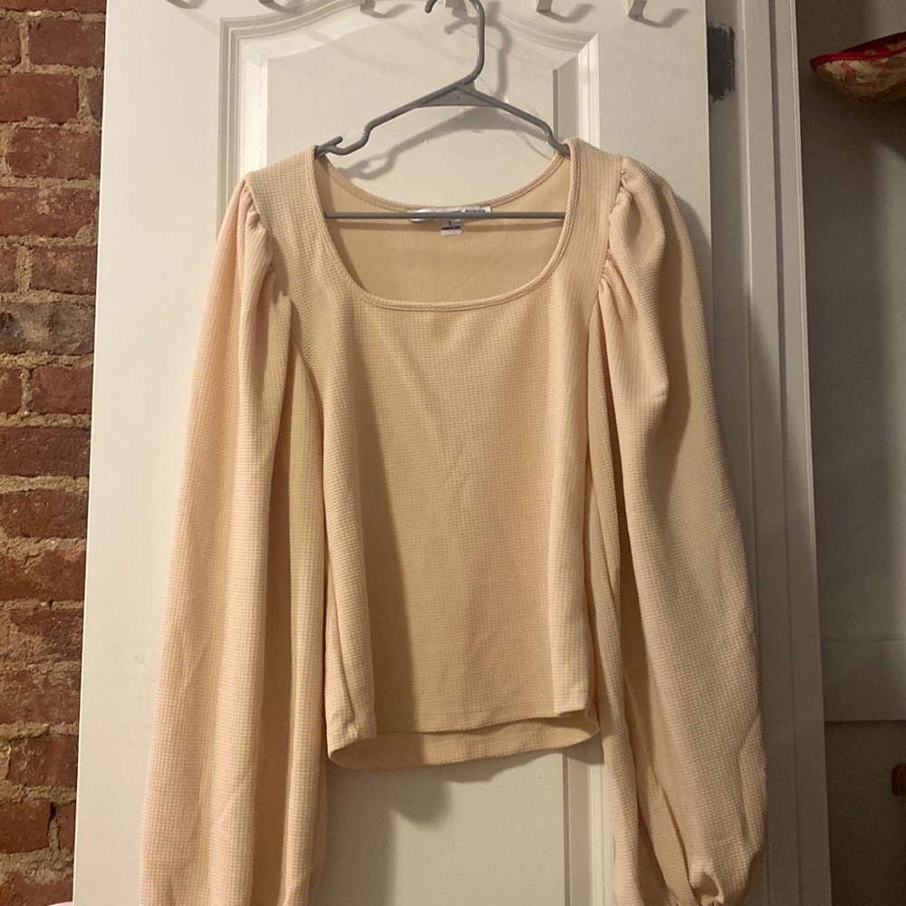 Never worn cream bell-sleeve blouse